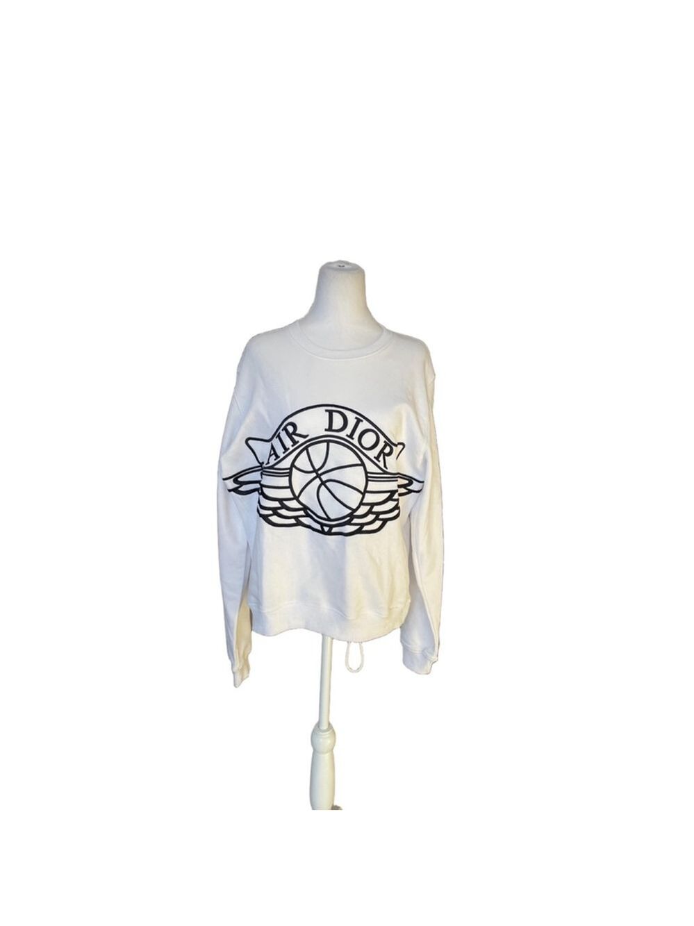 Men's Air Dior Jordan Wings White Sweatshirt Size L - Picture 2 of 4